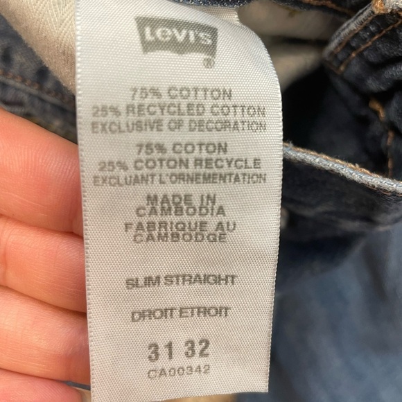 Levi's Eco 514 Slim Straight Jeans - Sustainable, Comfortable, and Stylish 31X32 - Picture 5 of 7